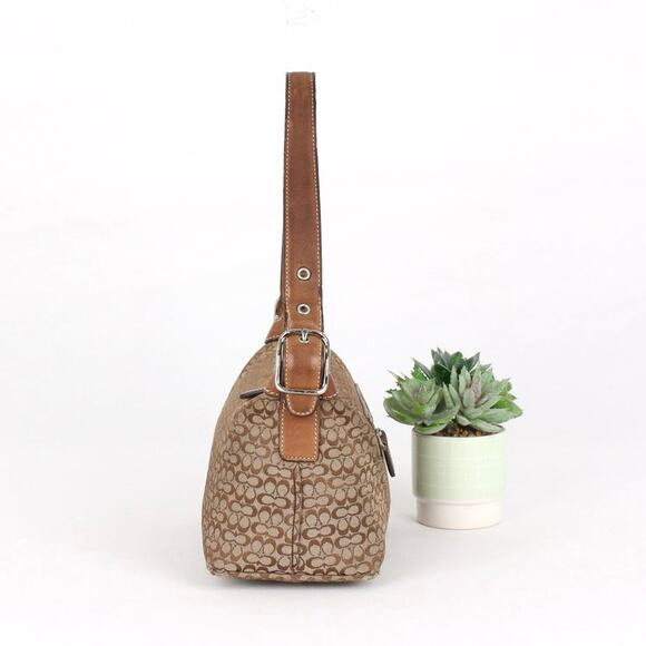 Coach Vintage Y2K Demi Baguette Signature Monogram Shoulder Bag - Picture 4 of 9